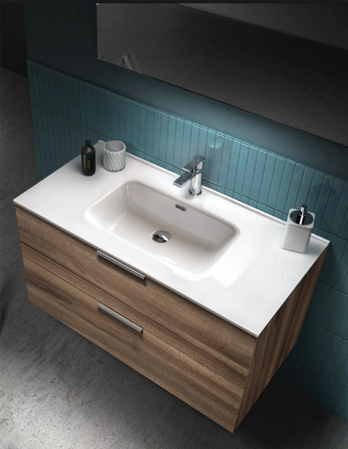 Smile Blocks 12 Mobile Bagno Sospeso con Cassetti
