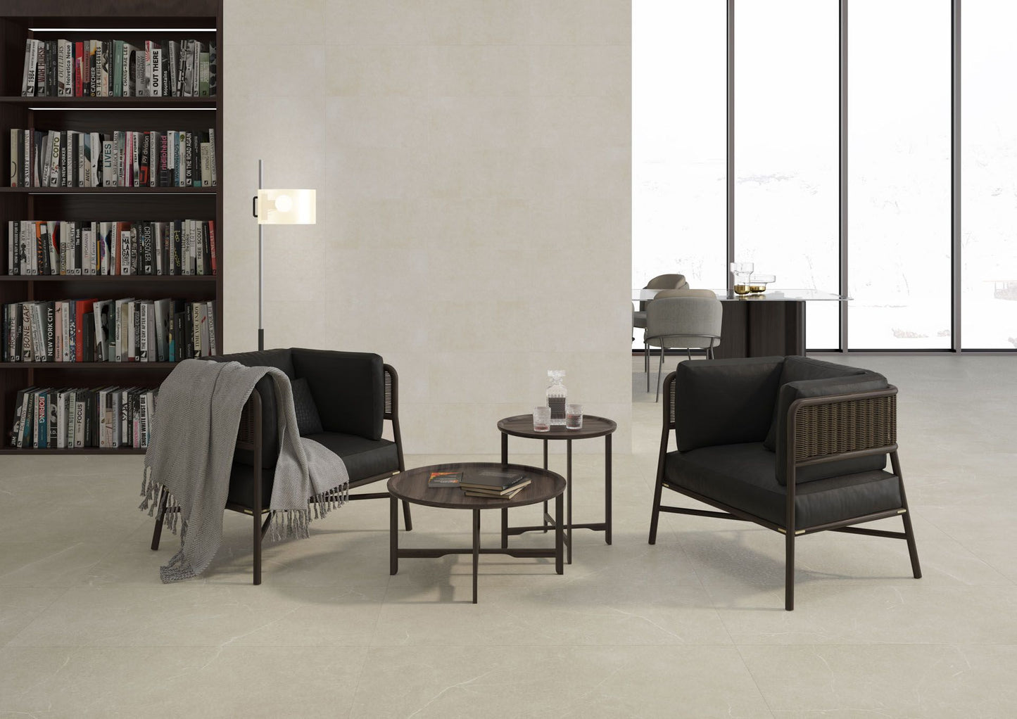 Soapstone pavimento per interni effetto pietra rettificato