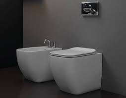 Brio Sanitari a Terra in Ceramica Bianco Lucido Easy Clean