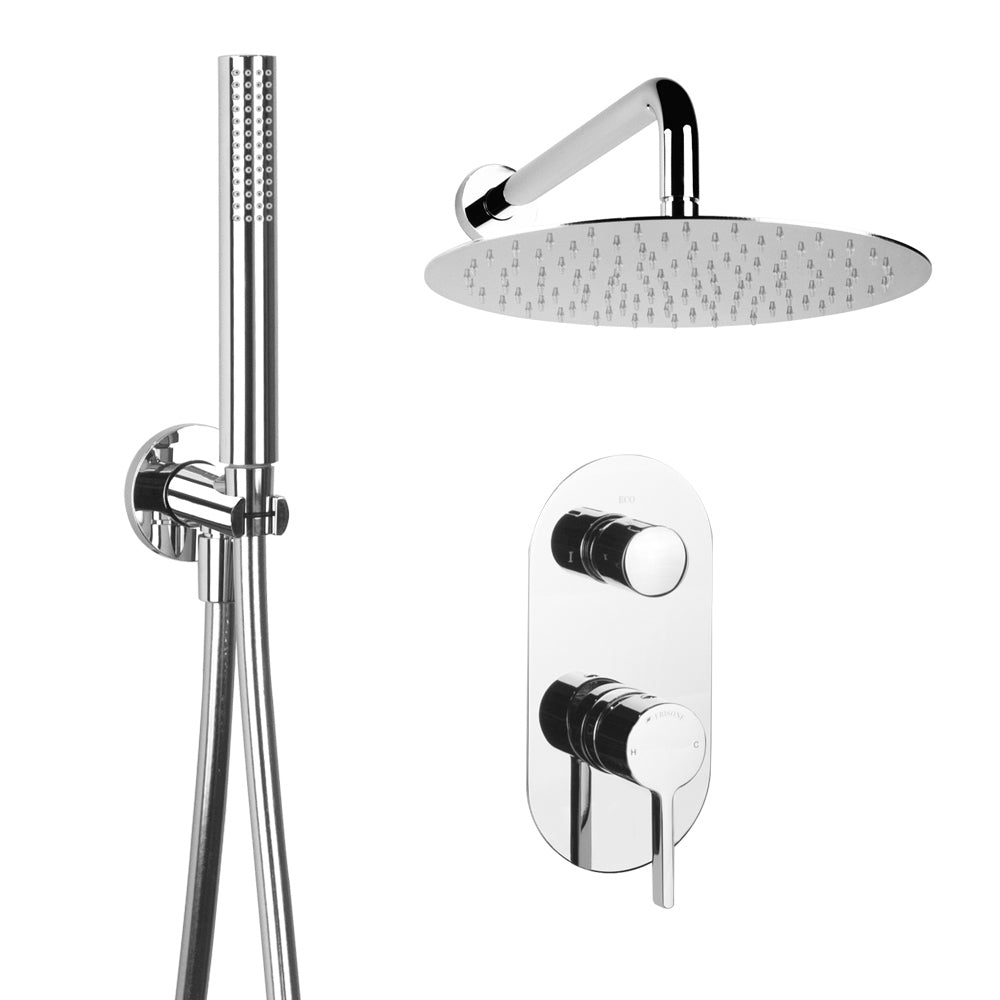 Fara Kit Doccia Inox Soffione Cilindrico