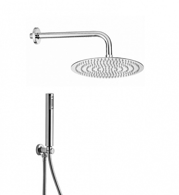 Kito Kit Doccia Inox con Soffione Cilindrico
