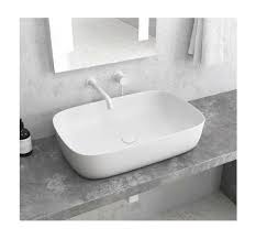 Milos lavabo bagno da appoggio ovale 60x40 opaco