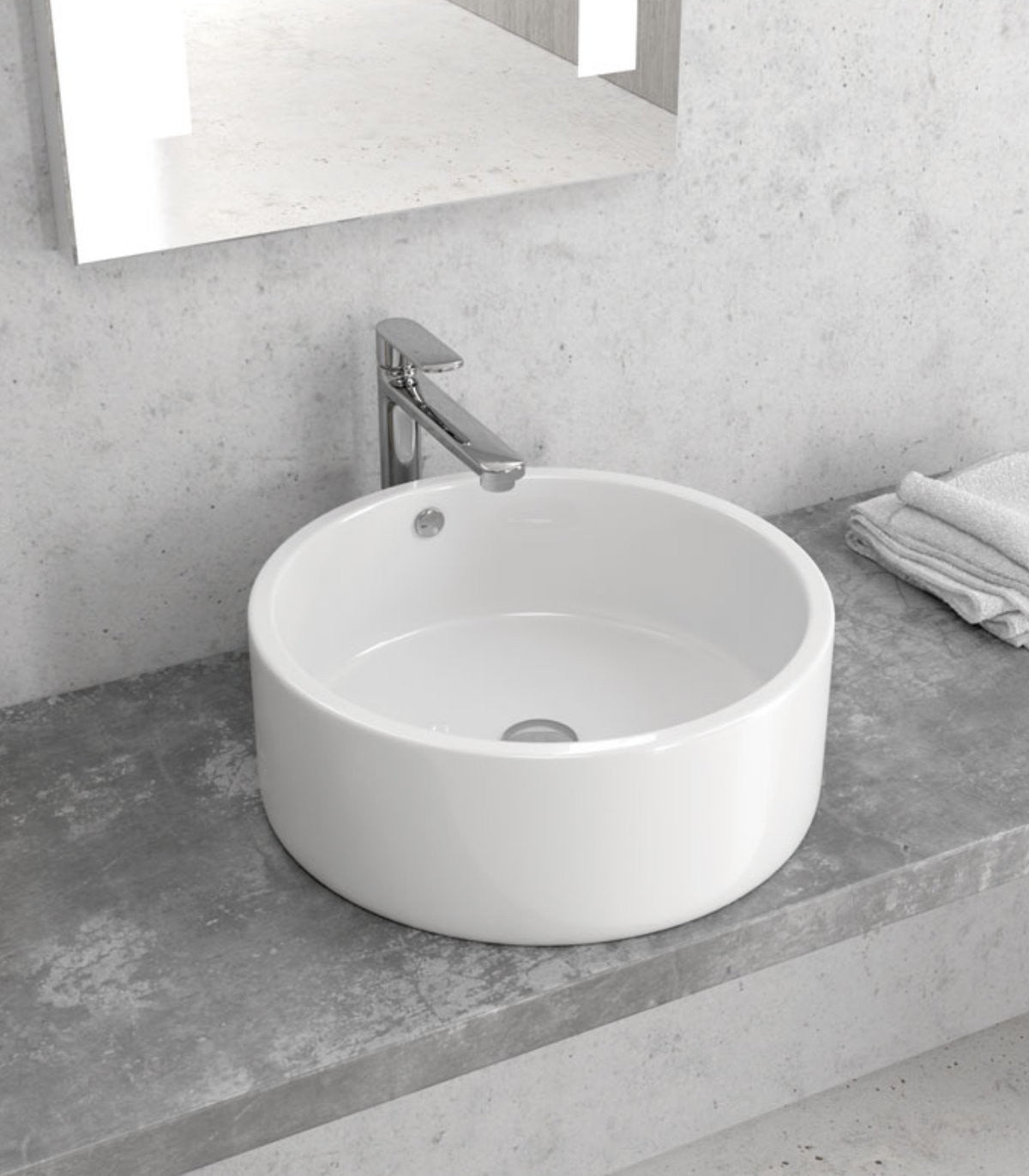 Lavabo Tondo da Appoggio in Ceramica