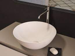 Musa Lavabo Tondo da Appoggio Ceramica Bianca Lucida
