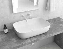 Lavabo da Appoggio Squadrato in Ceramica Opaca 60x38