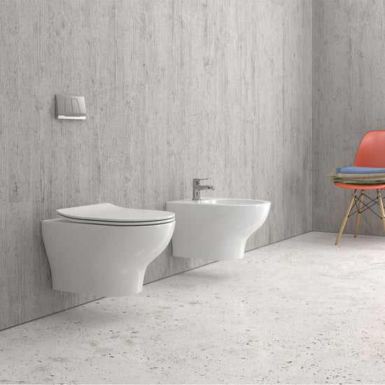 Eolis Coppia Sanitari Sospesi Ceramica Lucida