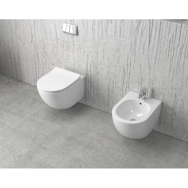 New Luna Sanitari Sospesi in Ceramica Bianca Easy Clean