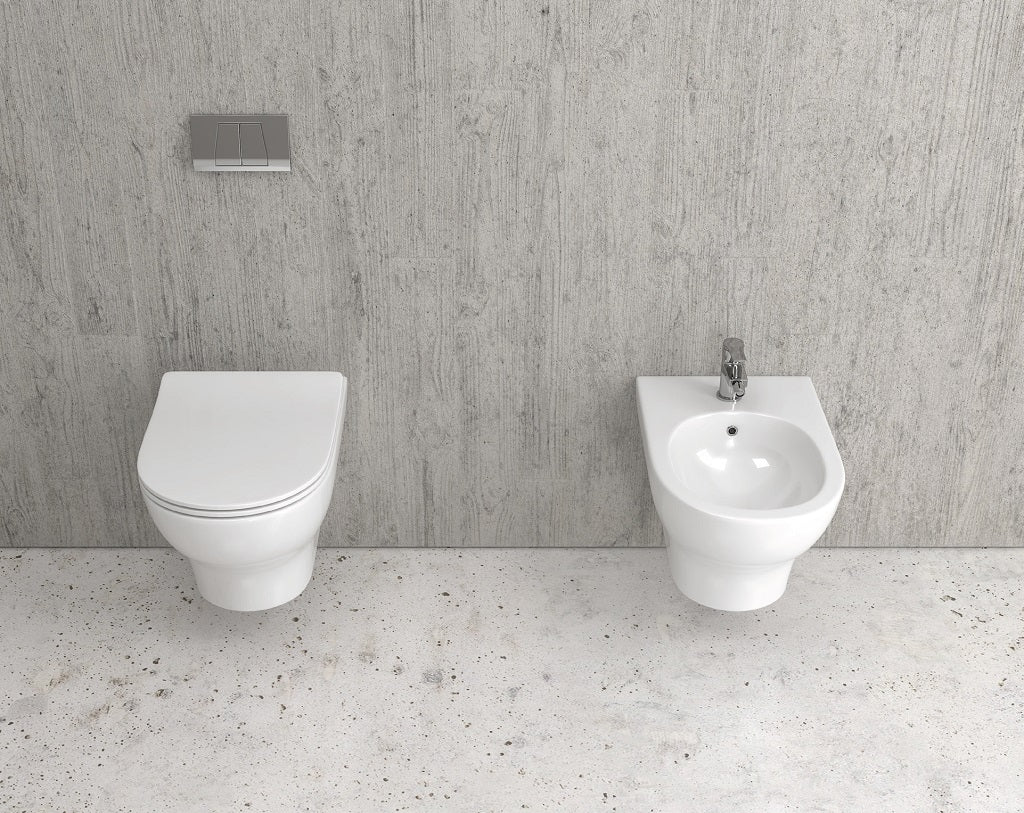 Eolis Coppia Sanitari Sospesi Ceramica Lucida