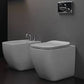 Brio Sanitari a Terra in Ceramica Bianco Lucido Easy Clean