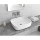 Lavabo da Appoggio Squadrato in Ceramica Bianca