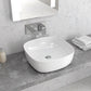 Lavabo da Appoggio Squadrato in Ceramica Bianca