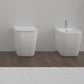 Brio Sanitari a Terra in Ceramica Bianco Lucido Easy Clean